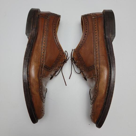 Men's Classic Brown Leather Sole Oxfords Size 11 - Picture 6 of 11